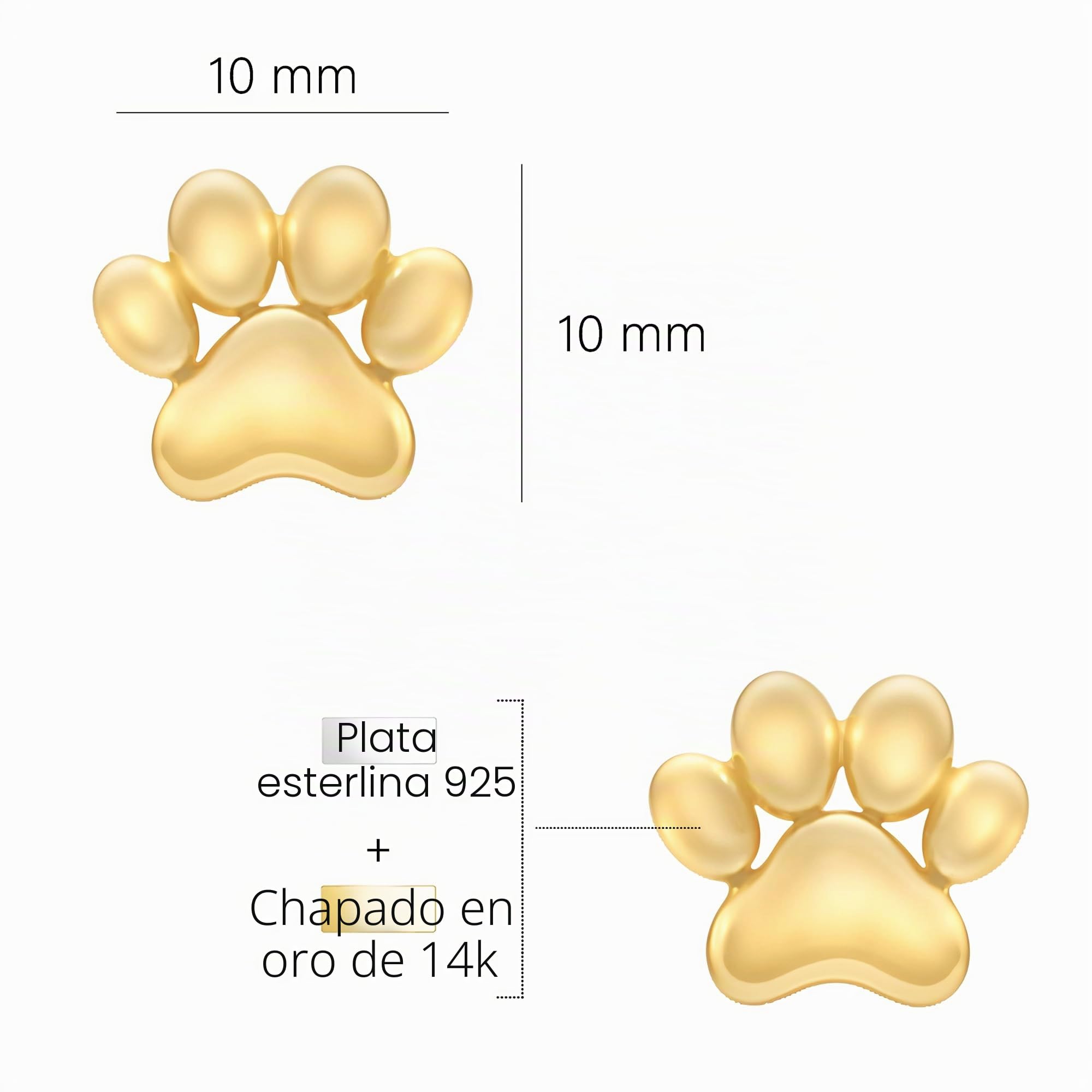 SOFIA MILANI - Pendientes para Mujeres en Plata de Ley 925 - Pendientes de Pata