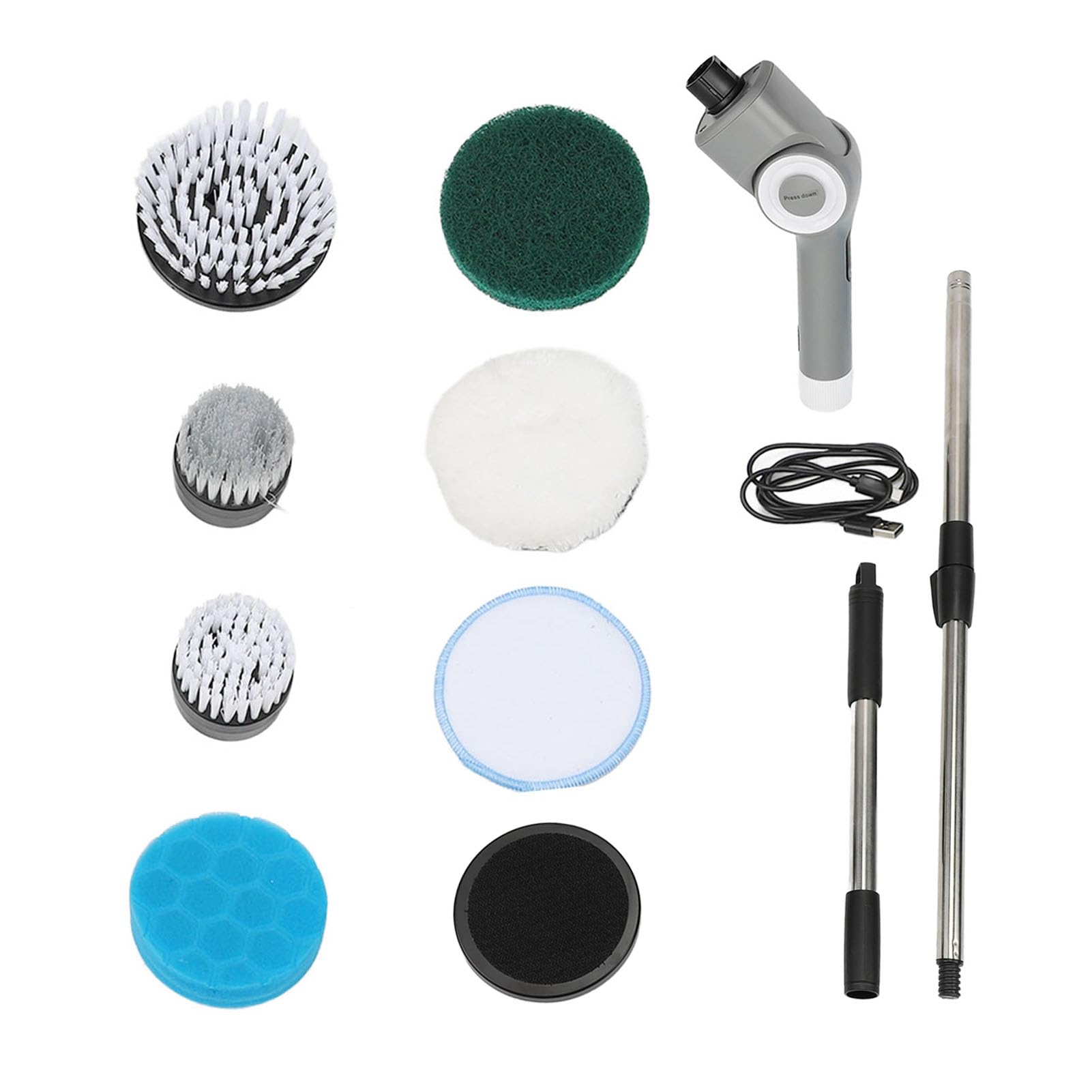 Elektrischer Schleuderschrubber, Effizient, 3 Geschwindigkeiten, IPX7, Wasserbeständig, Kabellos, Power-Duschschrubber für Badezimmer, Küche