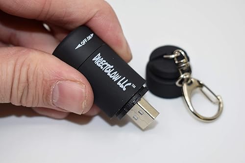 Miniatura 7 de DirectGlow - Linterna LED USB UV con luz negra, recargable, portátil, para identificación de pasaporte, detección de moneda, campamento (5, rojo)