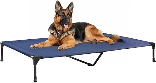 Miniatura 43 de Veehoo Cama Elevada para Perros al Aire Libre para Perros Pequeños, Camas Cots Elevadas Refrescantes para Perros Plataforma de Entrenamiento Fuera