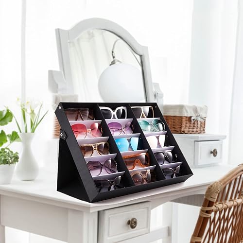 Miniatura 6 de TRIUMPH VISION Organizador de lentes de sol, soporte para lentes de almacenamiento, estuche para lentes múltiples, caja para gafas con tapa