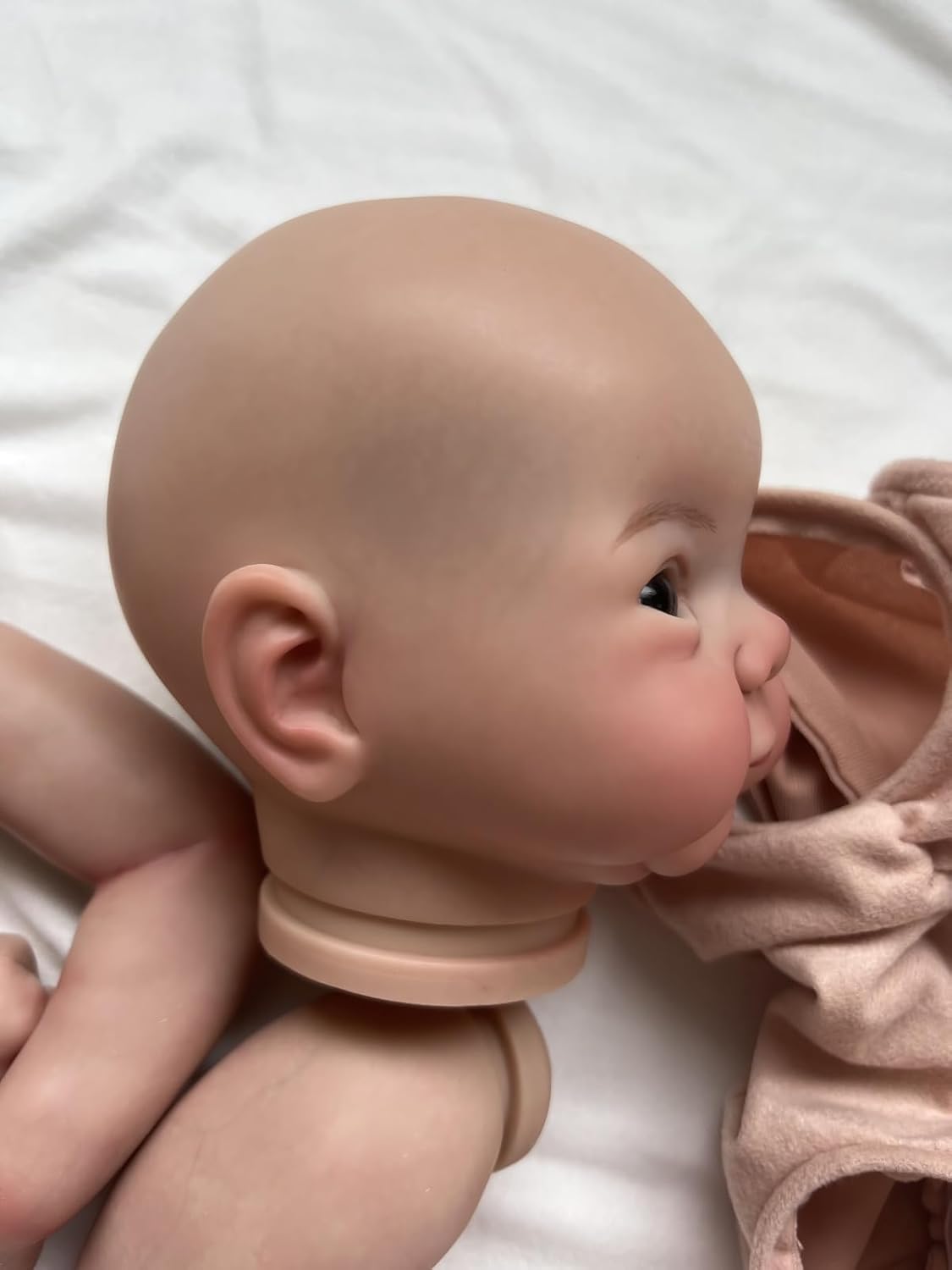 TERABITHIA 19Inches Finished Doll Size Already Painted Kits Lifelike Reborn Baby Doll Parts with Detailed Painting Veins Realistic Newborn Awake Kits with Extra Body