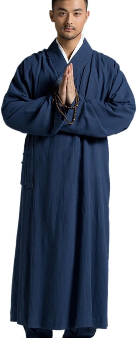 ZanYingMen's Long Gown Traditional Buddhist Meditation Monk Robe