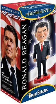 Royal Bobbles Ronald Reagan Bobblehead, Premium Polyresin Lifelike Figure, Unique Serial Number, Exquisite Detail