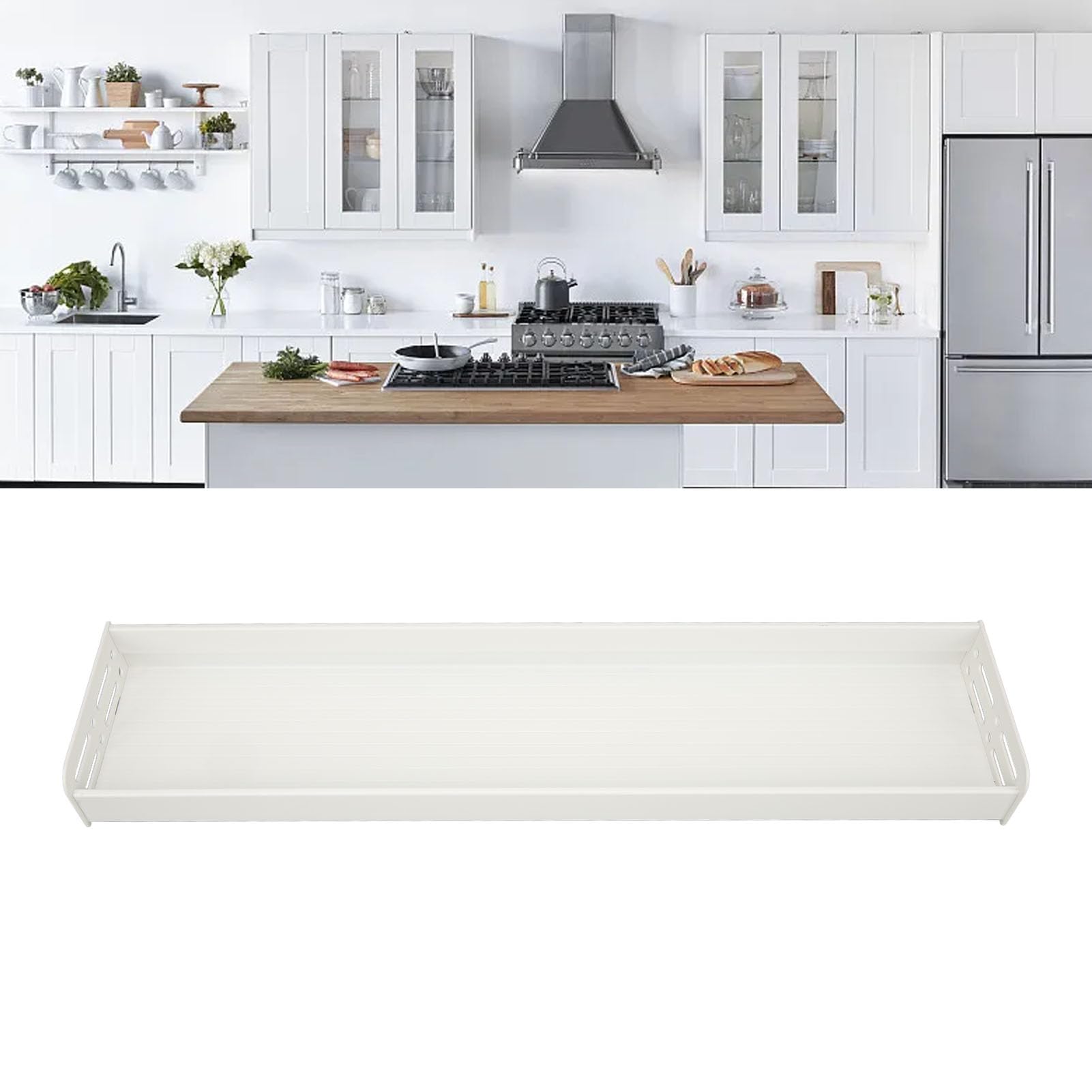 Estante de especias de cocina montado en la pared Organizador de condimentos colgante para el hogar para cocina baño 60 cm (Bianco)