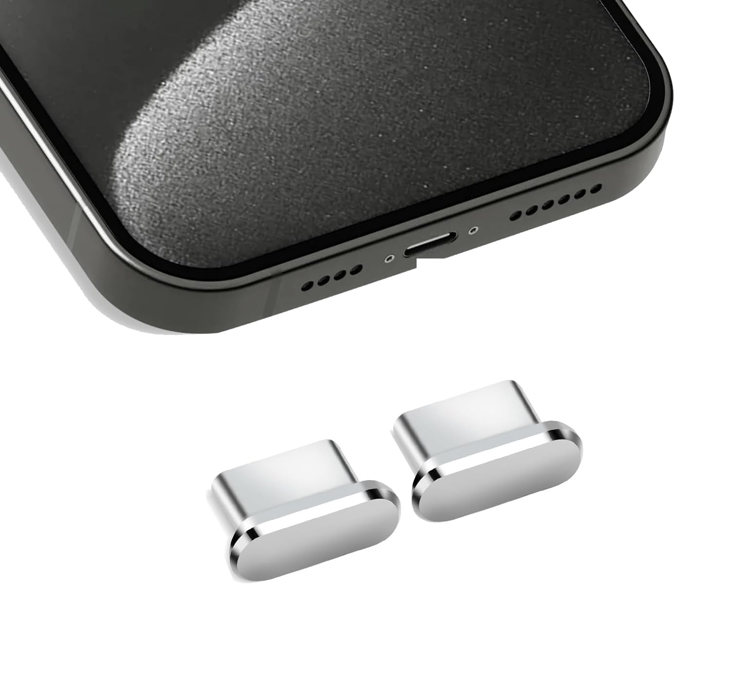 Mizi [2 Pack] USB-C Metal Anti Dust Plug Cover, Protect Charging Port from Dust and Moist with Storage Box and Cable Clip Holder for iPhone 15/16 Series - Silver (B0CVHDJC3K) Amazon Price History, Amazon Price Tracker