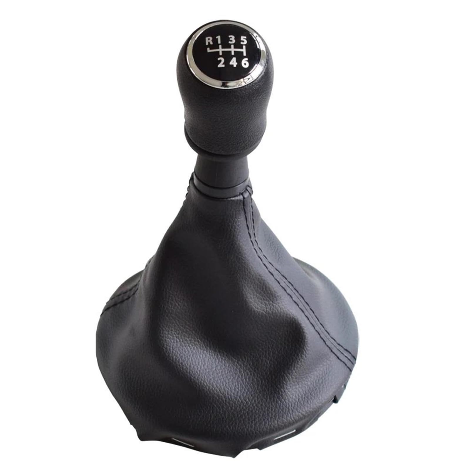 FSOZDBBPL Automotive Parts 5/6 Speed Gear Stick Shift Knob with Boot for Transporter T5 T5.1 Gp 2003-2011 T6(Black 6 Speed)