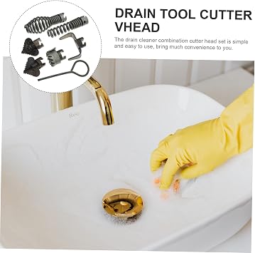 7-Piece Cutter Compatible Pipeline Dredging Machine Durable Drain Cleaning Tool