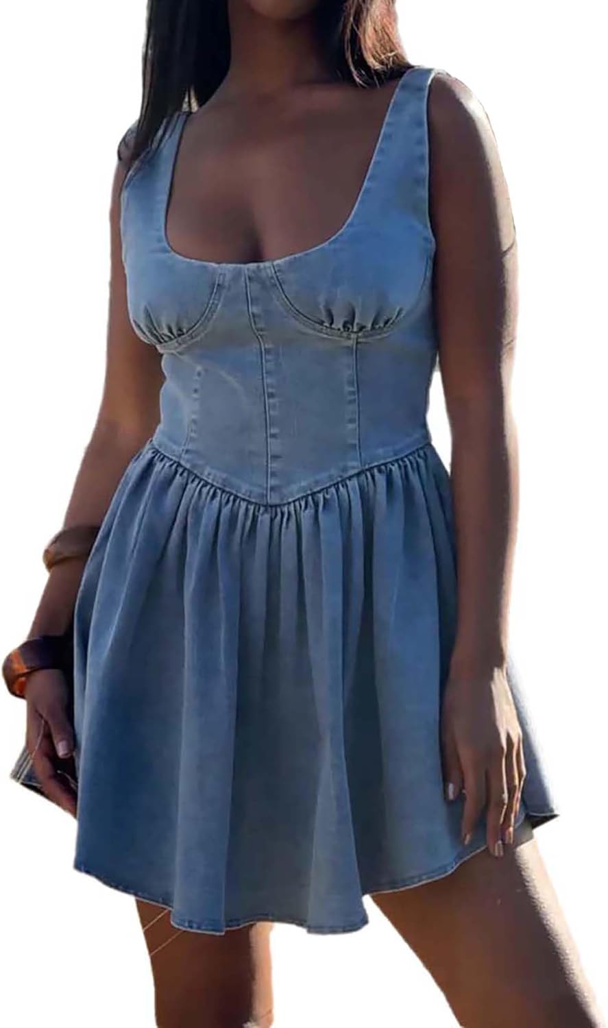 knee length dresses for ladies DENIM DRESS – Inspire Online Boutique