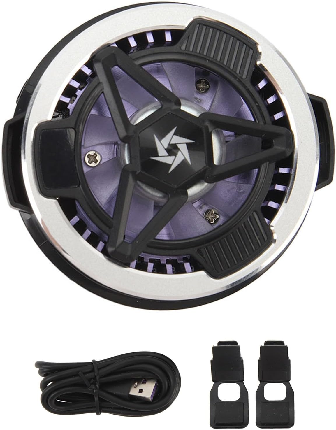Phone Cooler with Magnetic Back Clip, Semiconductor Cooling, Digital Display, Wireless Charging, 2 Speed Adjustable Cooling Fan for Live Streaming & Gaming