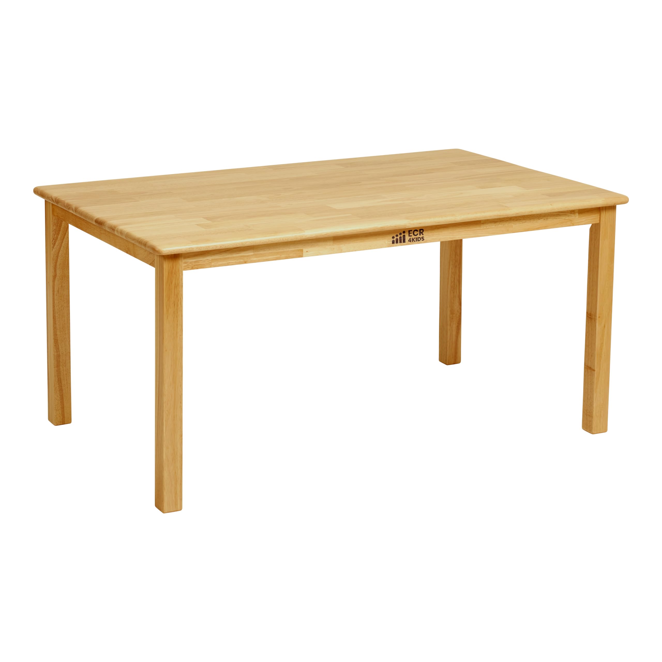 ECR4Kids 24in x 48in Rectangular Hardwood Table with 22in Legs, Kids Furniture, Honey