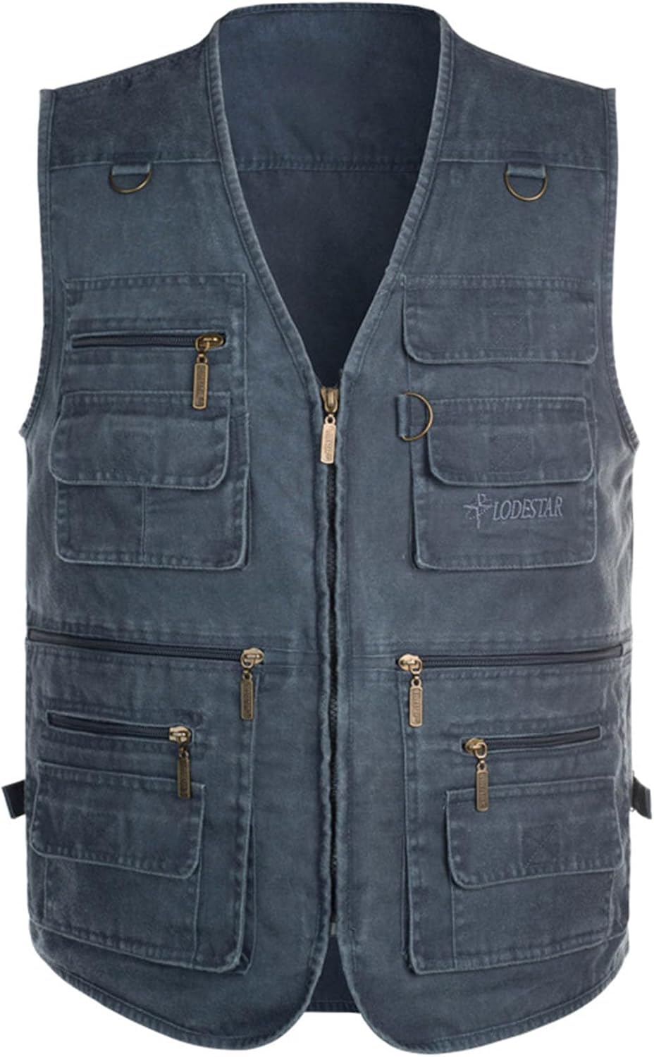 Flygo Men's Vest Plus Size 16 Pockets Leisure Outdoor Lightweight Fishing Photo Journalist Vest