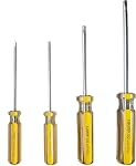 Set de tournevis à tête carrée,4 Pack dans les dimensions suivantes:SQ0 SQ1 SQ2 SQ3, tournevis magnétique pour la réparation et DIY Projets . (jaune)