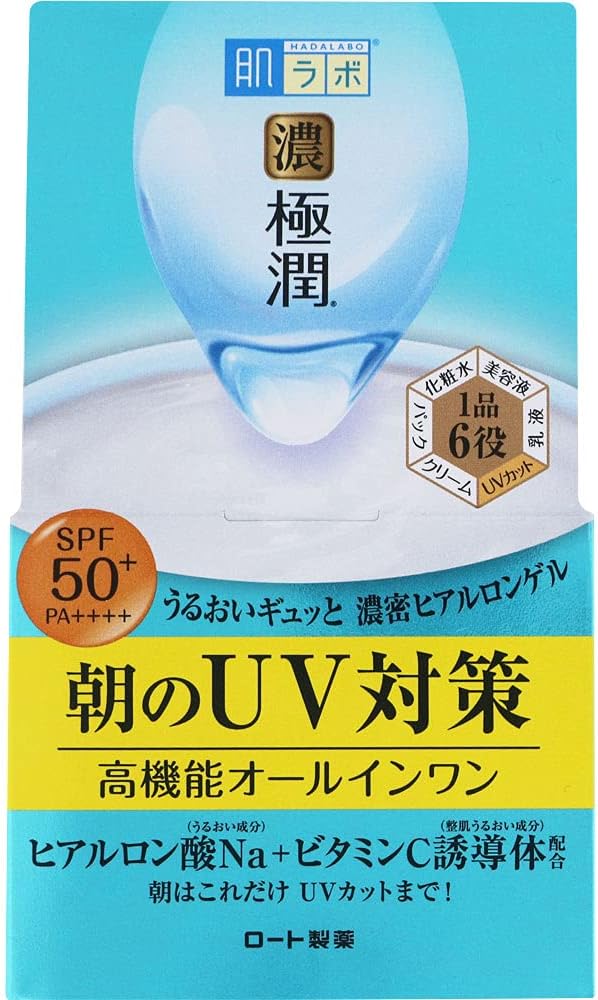 Hada Labo Rohto New Gokujun All In One UV White Gel SPF50+ PA++++ - 90g