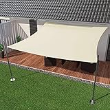 【Langlebige Struktur】 - Das Sonnenschutzdach ist rechteckig und mit gekrümmten Seiten, um die Zugfestigkeit zu verbessern und ein Durchhängen zu verhindern. Das Segel hat eine Vielzahl von modischen Farben und Größen zur Auswahl.