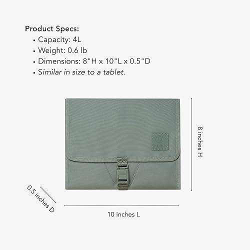 Miniatura 6 de Huhu Cambiador de pañales para bebé, compacto, portátil, cambiador de pañales para viajes, fácil de limpiar, tapete cambiador plegable, accesorio
