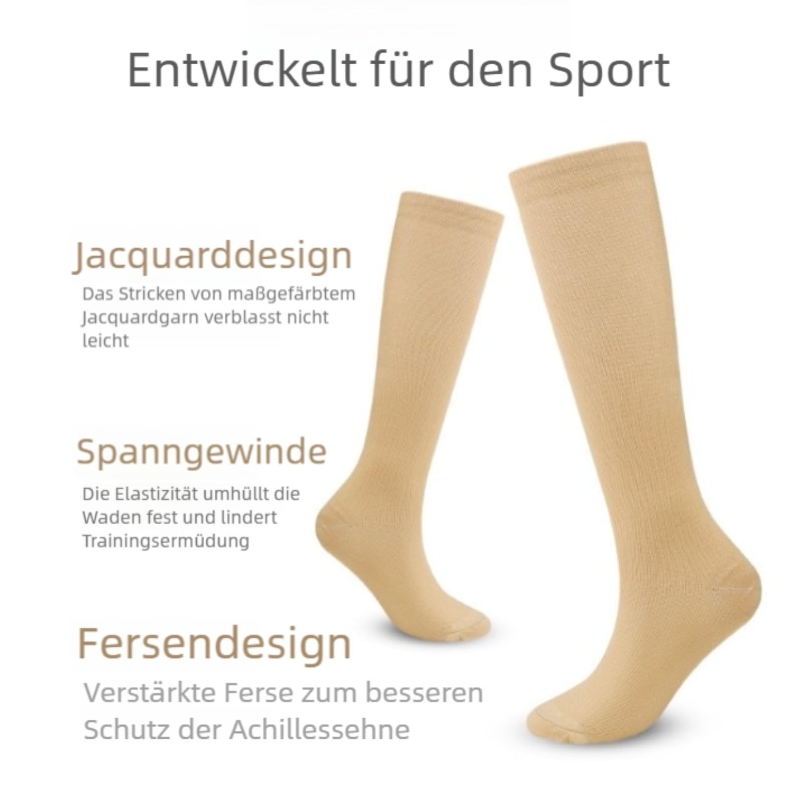 Mevery - Classic Kompressionsstrümpfe Für Damen & Herren, 3 Paar Für Sport, Reisen & Alltag