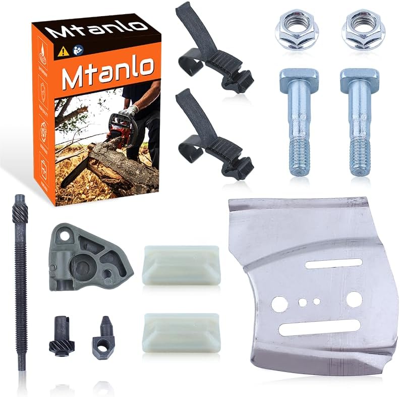 Chain Bar Plate Adjuster For Husqvarna 362 365 372 371XP 385XP 390 Part537046601, Chain Bar Plate, Adjuster screw, Bumper Stripe, Bar Stud, Bar Nut, Air Filter Clip