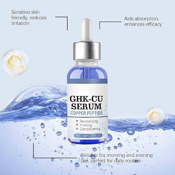 Copper Peptides Serum with GHK-Cu - Anti-Aging Facial Serum for Skin Firming & Smooth Texture, Hydrating Peptide Complex for a Healthy-Looking, Refreshed Complexion (1 Floz, 1 Pack)