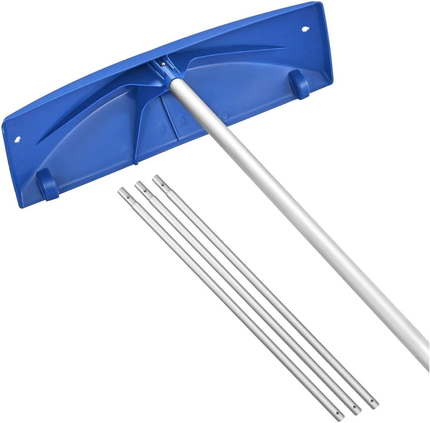 Snow Roof Rake, 24 Inch Blade, 3.8-18.2 ft Adjustable Handle, Wheels, Non-Slip Grip - Snow Removal Tool for Roofs, Leaves & Debris