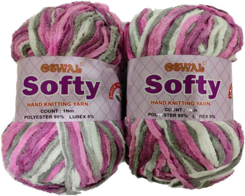 NTGS oswal Softy Thick Yarn Knitting Fingering Crochet Hook (Multi) -Pack of 150 gm Shade no.9