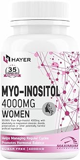 HAYER PCOS Supplements For Women With Myo-Inositol, PCOD Ayurvedic Medicine, D-Chiro-Inositol & Shatavari Supplement Recover Irregular Periods For Better Balance Cycle-60 Tablet (No Gummies Pack 1)