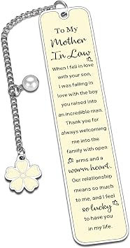 Mother in Law Gifts for Birthday Wedding Day Future Mother in Law Bookmark
