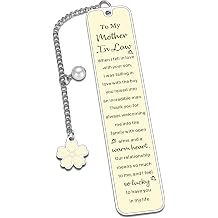 Mother in Law Mothers Day Birthday Wedding Gifts Future Mother in Law Birthday Gifts Metal Bookmark Mothers Day Gift for Mom in Laws Bookish Gift for Motherr in Laws Bookmarks for Book Lovers Women