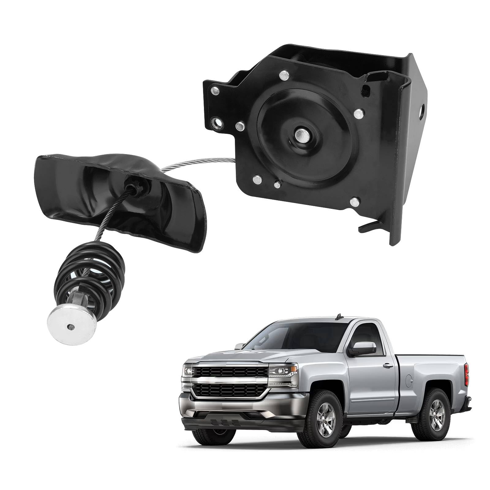 Spare Tire Hoist Carrier, Heavy-Duty Steel Spare Tire Mount, Compatible with Chevy Silverado 1500 99-18, 2500 3500 Suburban Tahoe &amp; GMC Sierra 1500 99-18, 2500 3500 Yukon, OE#924-510 15703311