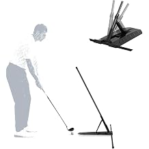 Golf Alignment Stick Holder, Golf Training Aid Teaching Equipment for Aiming, Putting, Posture Corrector, Golf Swing Trainer with Improved Sticks