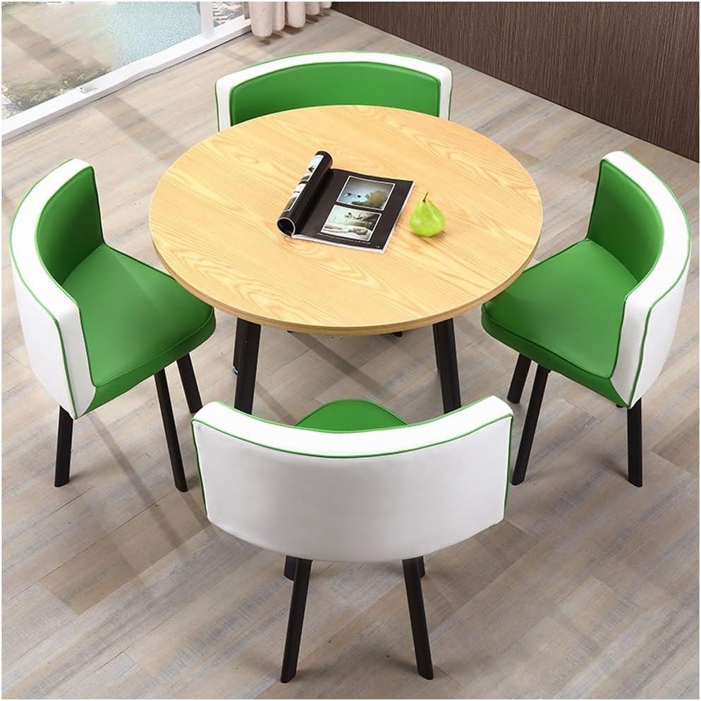 Dining Table & 4 Chairs, Compact Kitchen Table Set Bedroom