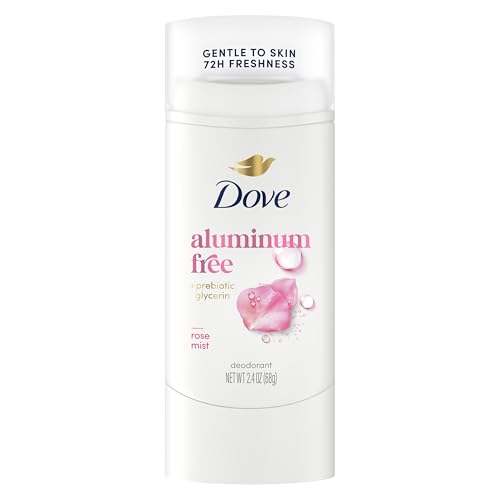 Dove Deodorant Stick Rose Mist for 72 Hour Odor Protection Aluminum Free 2.4 oz