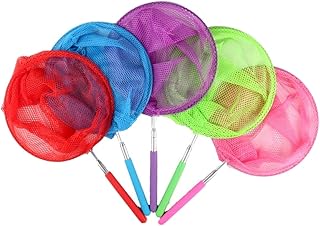 Toyvian 5 Pieces Childrens Fishing Nets Kids Fishing Nets Nature Explore Toys Toy Kids Playsets Outdoor Toy Extendable Net Telescopic Net Retractable Net Handle Net Child Shrimp