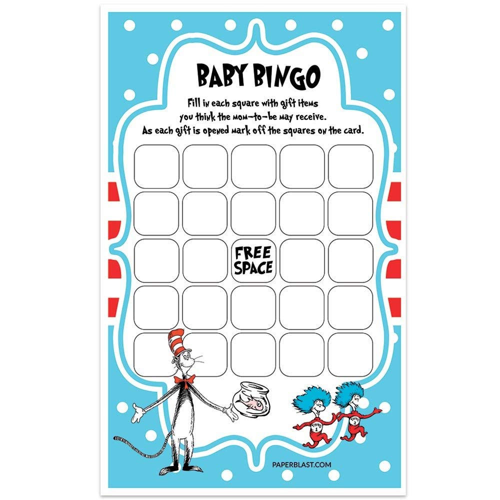 Buy Dr. Seuss Baby Shower Game - Bingo BLANK Cards Online at ...