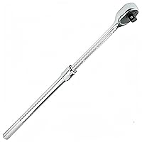 Vista 1 de Mango de trinquete extensible de 1 pulgada, función de trinquete reversible de 24 dientes, se extiende de 19.5 a 31 pulgadas, bloqueo de enchufe