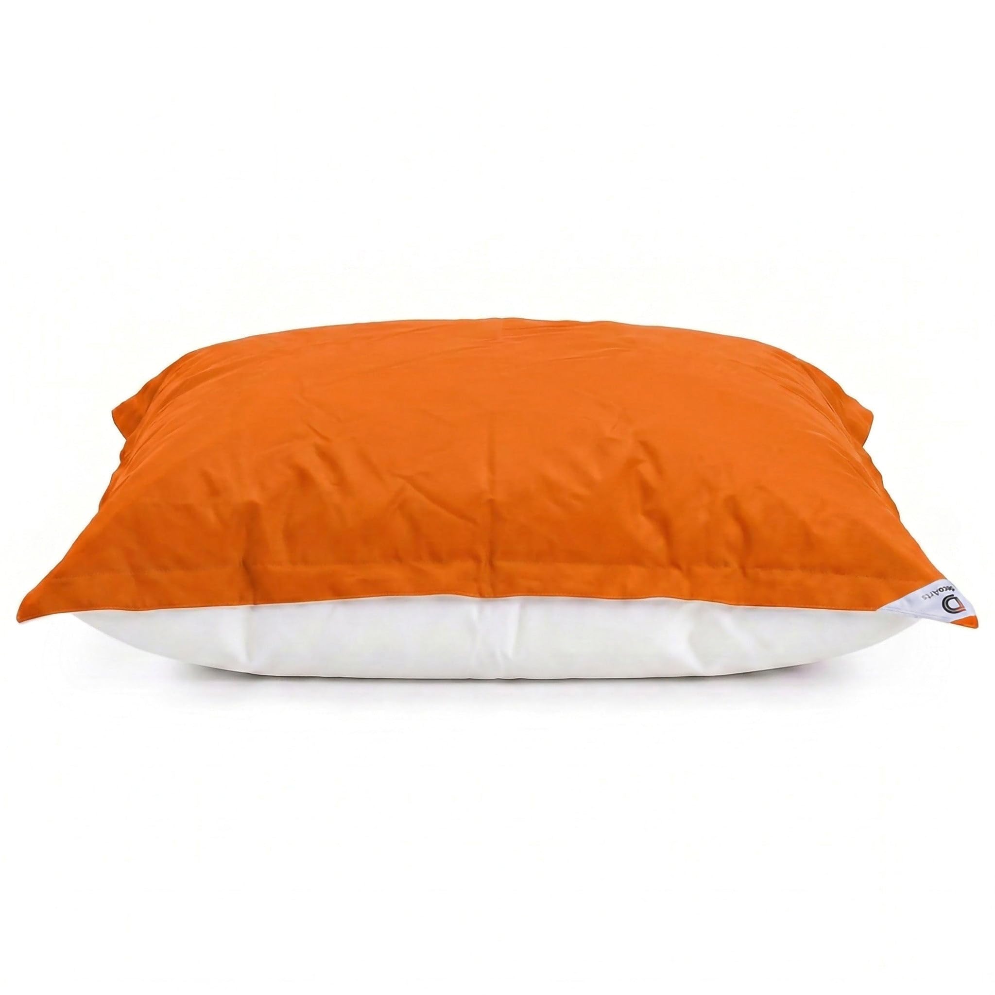 Pouf da Esterno Gigante XXL 180x140cm Imbottito (Non Gonfiabile) Galleggiante Piscina - Pouf Giardino Impermeabile Sfoderabile - Riempimento 450L Palline Polistirolo - Arancione