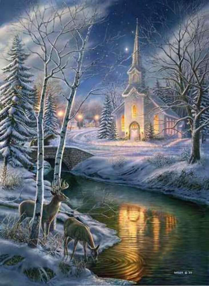 SunsOut O Holy Night - Christmas Church Winter Puzzle - 1500 pc Jigsaw Puzzle