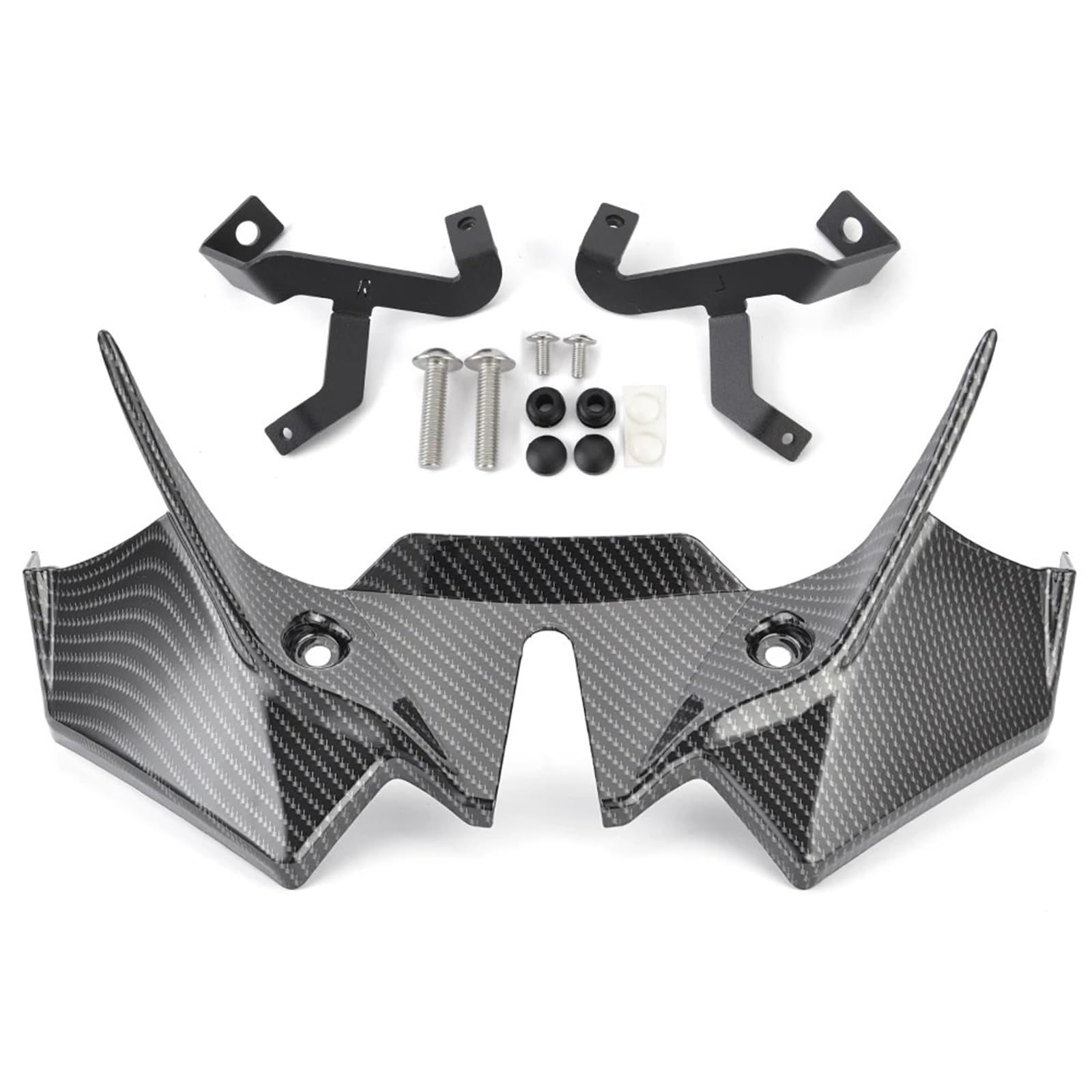 Pasuje do Kawasaki Z650 2021-2025 przednia aerodynamiczna płetwa owiewka przedniej szyby skrzydło Shell pokrywa motocykl Winglet Włókna Boczne Owiewki Winglets