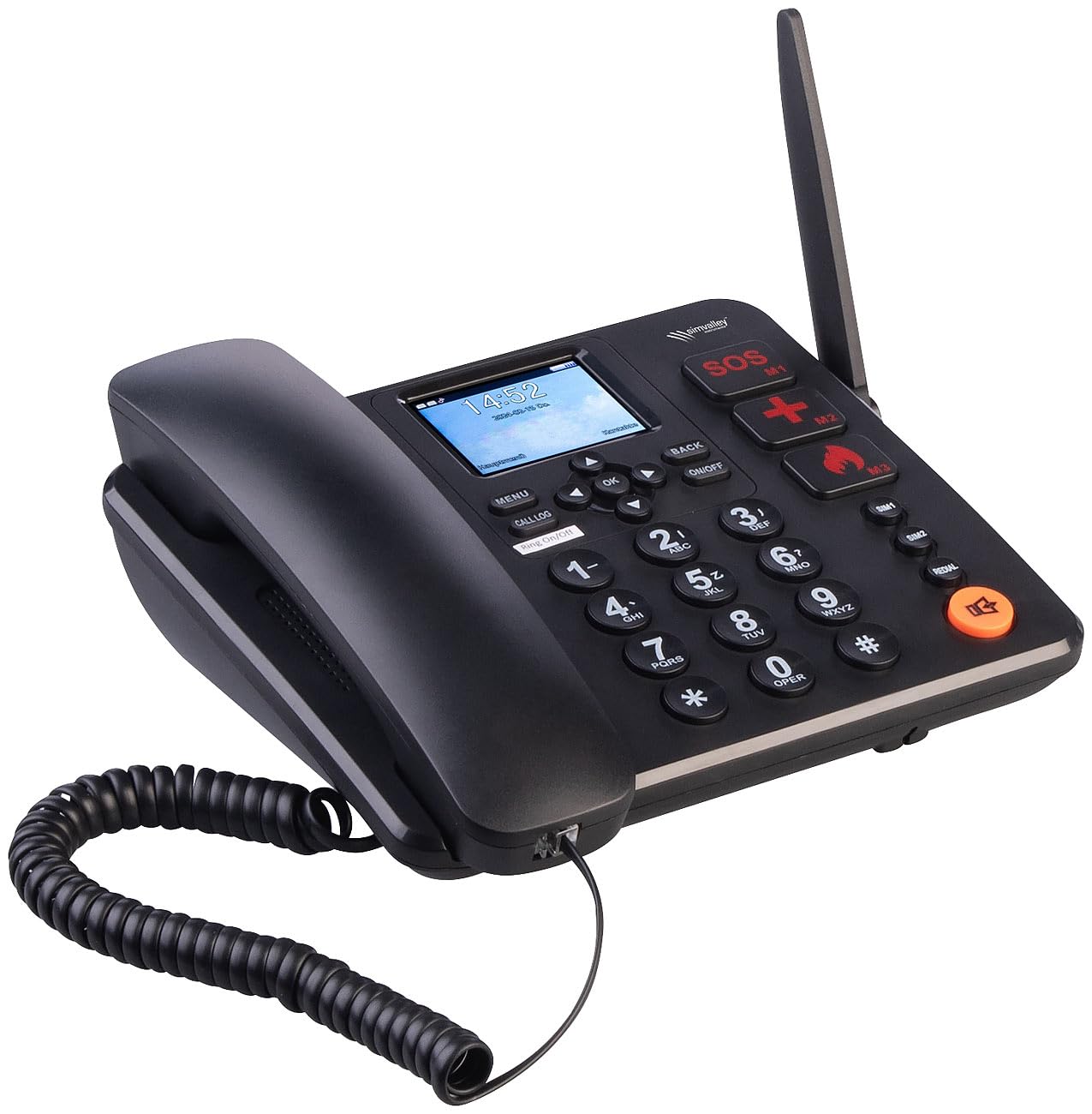 Communications Dual SIM Telefon: 4G-Tischtelefon, Notruf, SMS, Versandrückläufer (SIM Lock frei Telefon, 4G-Tischtelefon mit Dual)