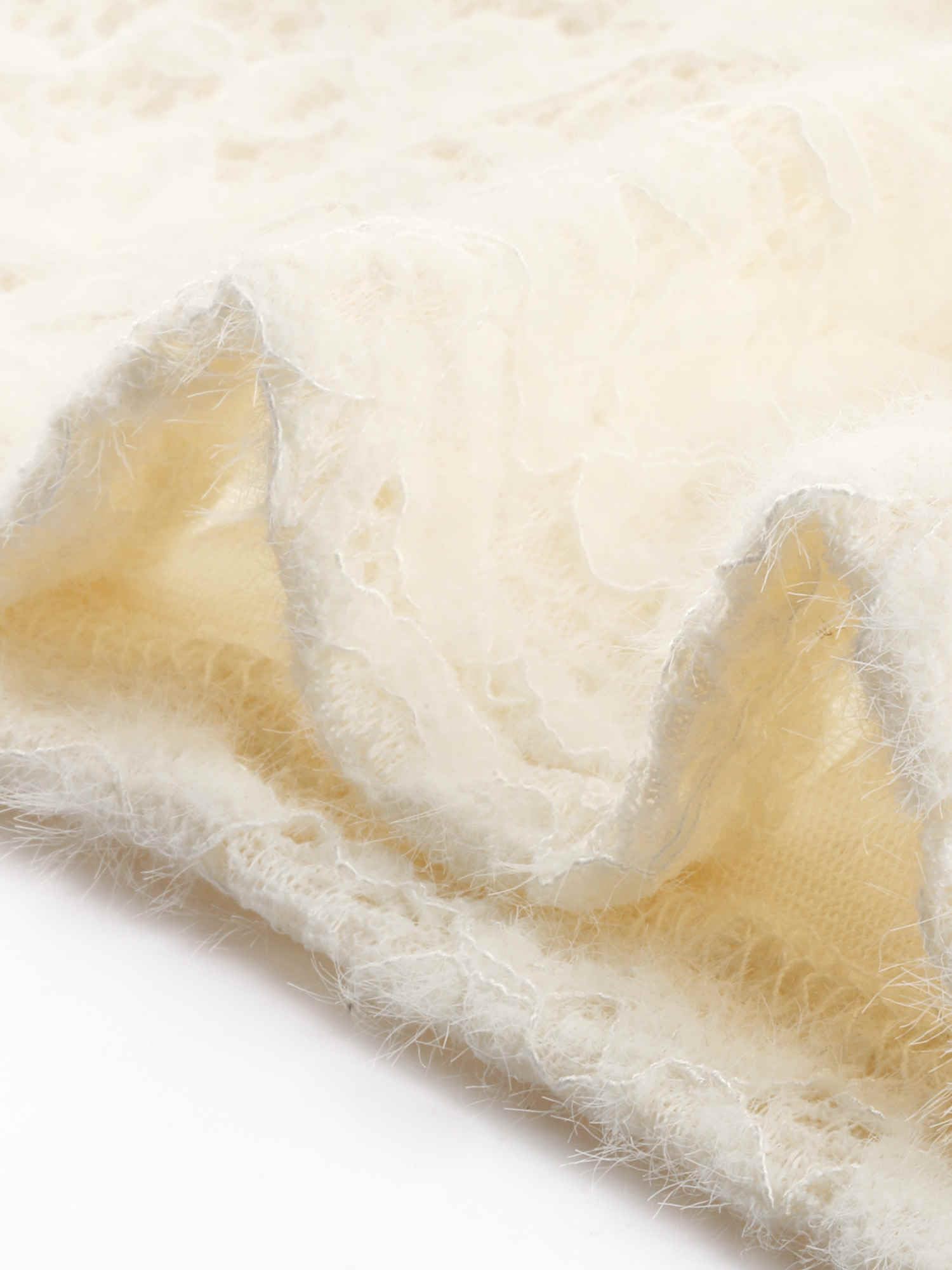 Allegra K Camicetta floreale da donna autunno inverno 2025 basic in pizzo a maniche lunghe con collo a volant