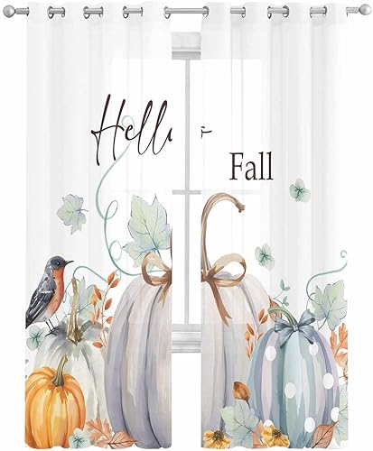 Miniatura 10 de Cortinas traslúcidas color verde azulado de 84 pulgadas de largo, juego de 2 paneles de cortinas para cocina, dormitorio, sala de estar, pasillo