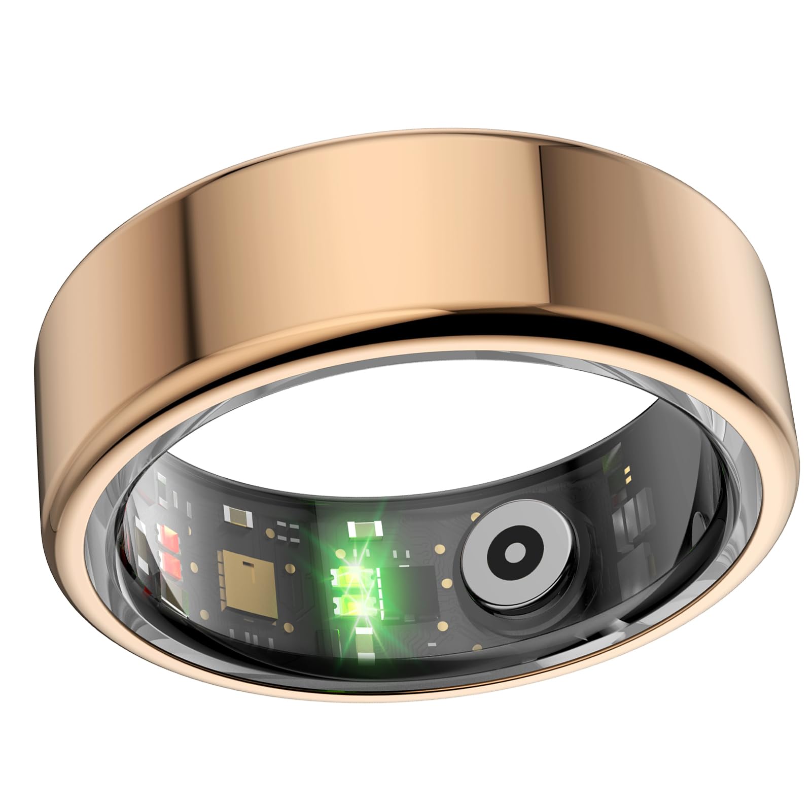 Joyzan Smart Ring, Sleep Monitoring Health Ring Multiple Sport Modes Fitness Monitor Tracker Lightweight Fashionable Rings for Heart Rate Body Temperature Pedometer (8#)