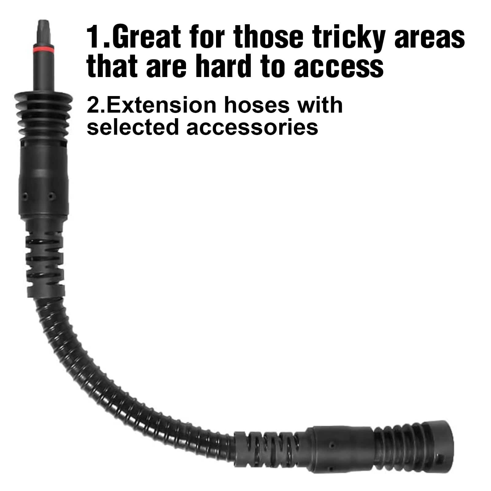 WHL-603 Handheld Pressurized Steam Cleaner, Accessory Kit, Multi-Surface Steam Cleaner with 1-Piece Extension Hose