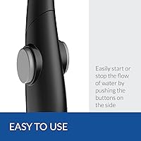 Vista 2 de Bidé Bio Rociador manual de bidé para el lavado posterior y femenino con manguera de acero inoxidable y kit de montaje, negro