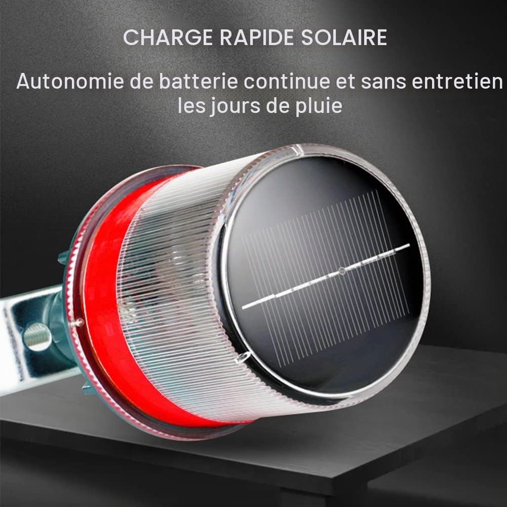 DYK&NX Marine LED Feux de Navigation de Bateau avec Source de Lumière Solaire, Conception étanche IP65, Facile à Installer (Color : White)