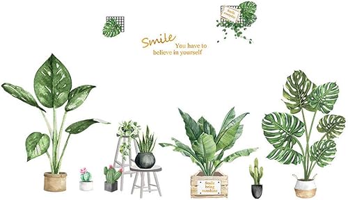 Calcomanías de decoración de pared para playa, hojas de bricolaje, calcomanías de vinilo para pared, calcomanías tropicales, arte moderno,