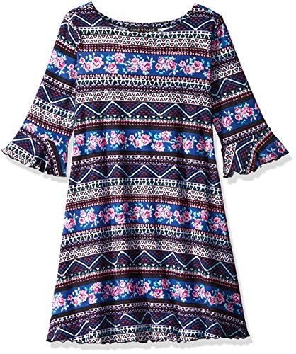 Derek Heart Girls' Ruffle Elbow Sleeve Dress