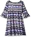 Derek Heart Girls' Ruffle Elbow Sleeve Dress