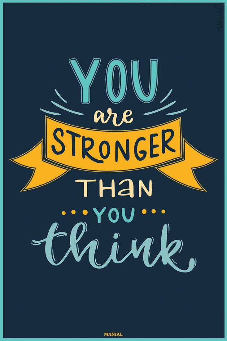 MANIAL You are Stronger Than You Think | Gym Motivational Poster | Poster for Gym Or Workout Place | HD Wall Poster (12x18-Inches, 300GSM Thick Paper, Gloss Laminated, Multicolour)