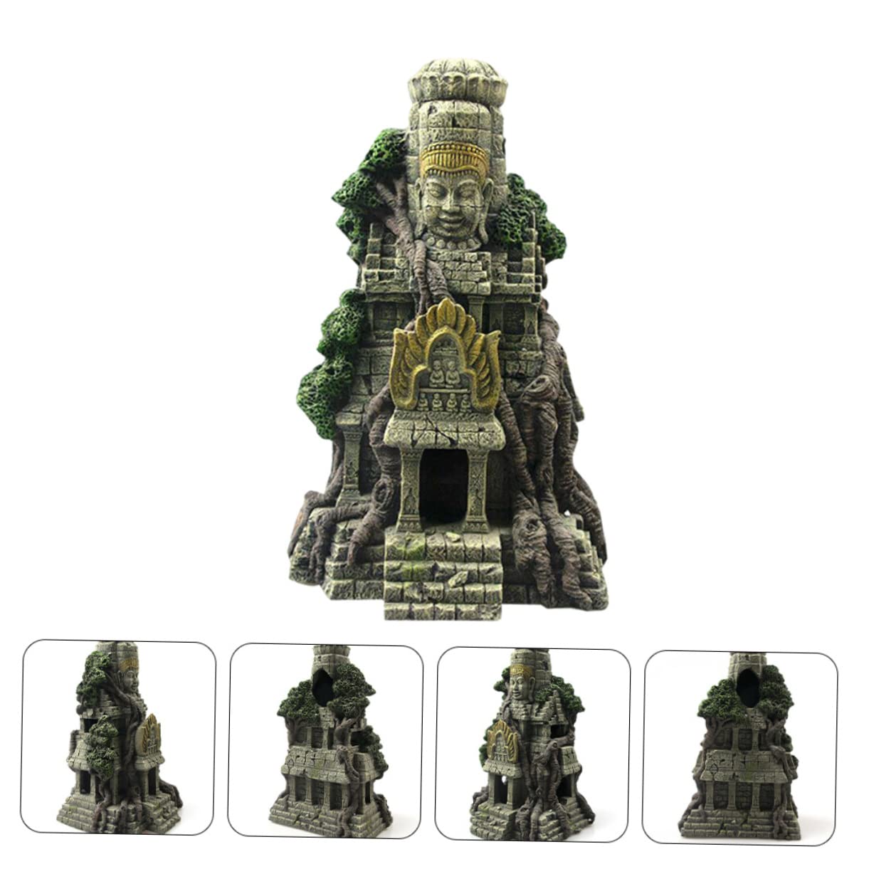 POPETPOP Decoración De Templo De Resina para Acuario Templo Antiguo para Peceras Escondite para Peces Adorno Paisajístico para Peceras Decoración